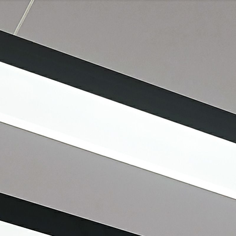 Arisha Luminaires Suspensions Carrée Simple Moderne Acrylique Noir/Blanc Salon/Chambre à Coucher/Salle à Manger