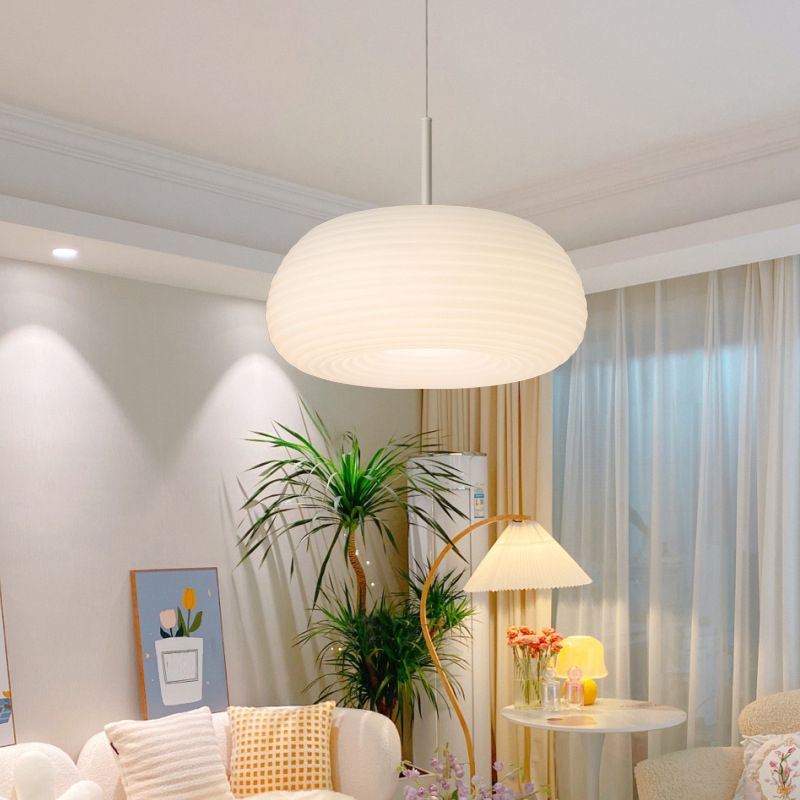 Valentina Suspension Tambour Naturelle, Blanc, Chambre