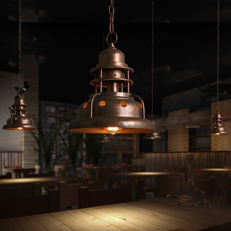 Silva Industrielle Design Luminaires Suspensions Dôme Rétro Métal Salle à Manger/Chambre