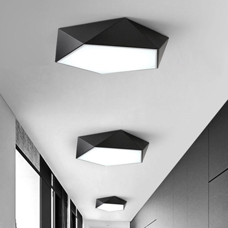 Arisha Design LED Plafonnier Simple Moderne Métal Noir/Blanc Salon