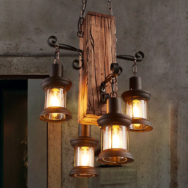 Epoch Vintage LED Lustre Noir Métal/Verre Salon Chambre à coucher