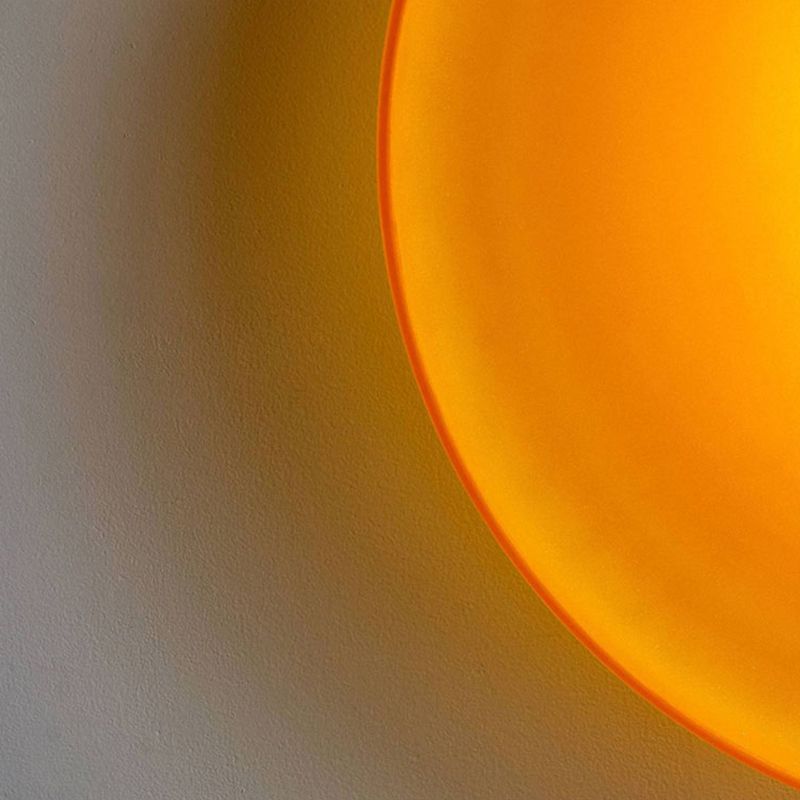 Arisha Plafonnier Dôme Moderne, Verre/Métal, Blanc/Vert/Orange, Salon