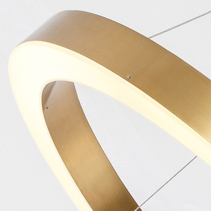 Arisha Suspension Anneau Moderne, Métal/Acrylique, Dorée, Salon