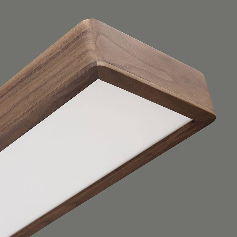Muto Plafonnier Rectangulaire Moderne, Bois/Acrylique, Bois, Salon