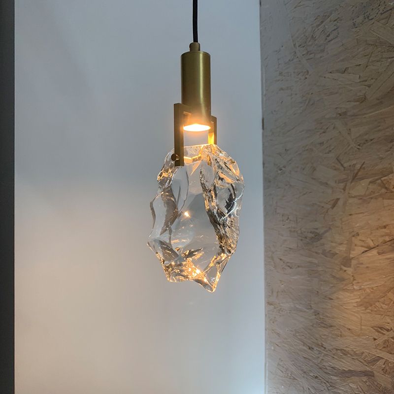 Kristy Suspension Irrégulier Géométrique, Métal/Cristal, Transparent, Chambre