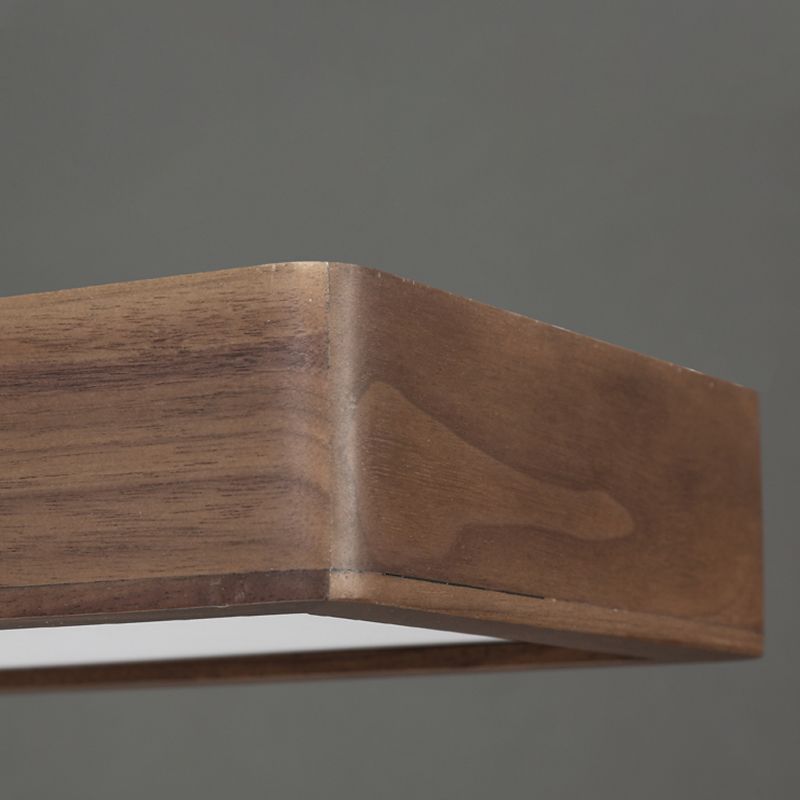 Muto Plafonnier Rectangulaire Moderne, Bois/Acrylique, Bois, Salon