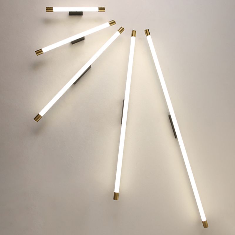 Ray Applique Murale Linéaire Simple, Métal/Acrylique, Blanc, Salle de Bain