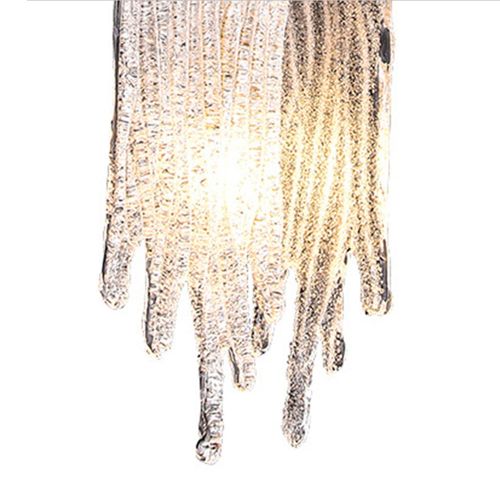 Kristy Suspension Irrégulier Contemporaine, Cristal/Cuivre, Transparent, Salon