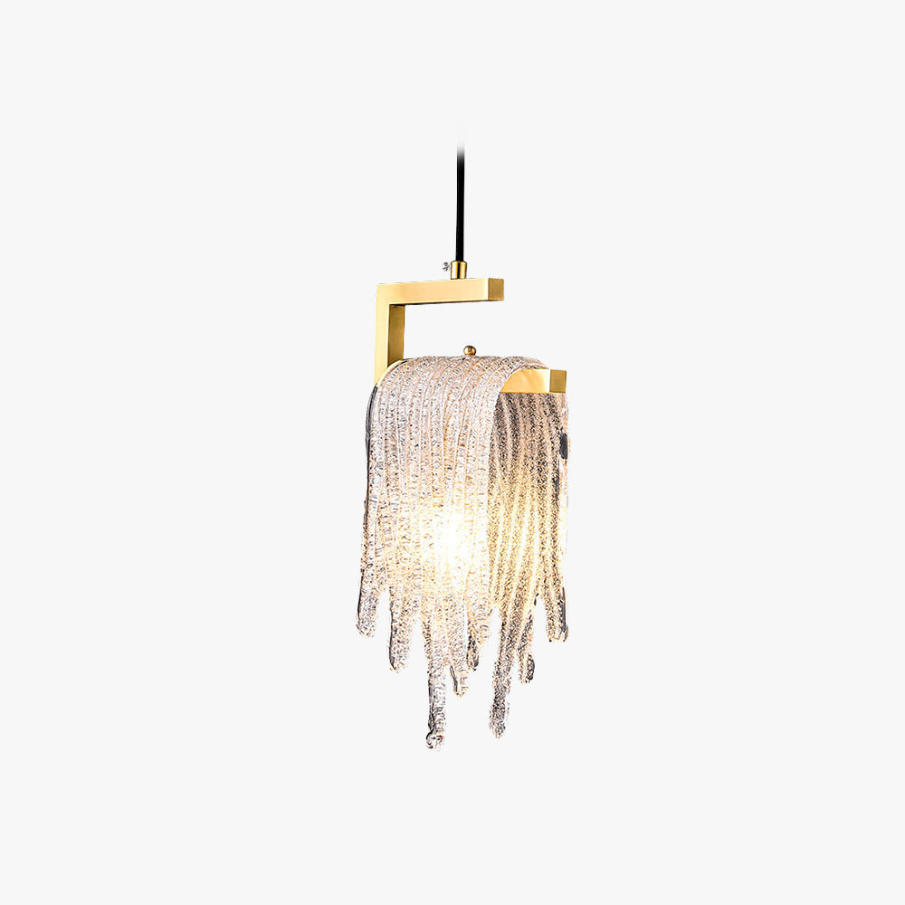 Kristy Suspension Irrégulier Contemporaine, Cristal/Cuivre, Transparent, Salon