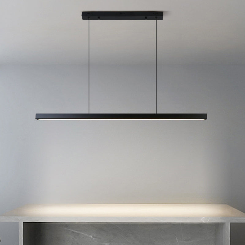 Ray Suspension Linéaire Moderne, Métal, Noir/Blanc, Salon