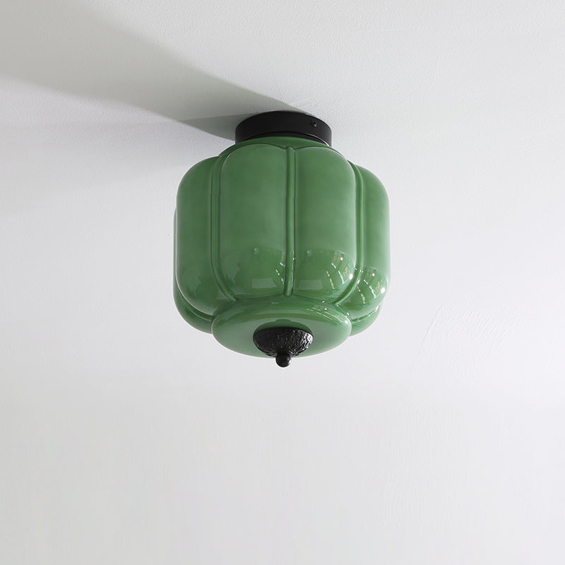 Elyra Lampe de Plafond en Verre Vert