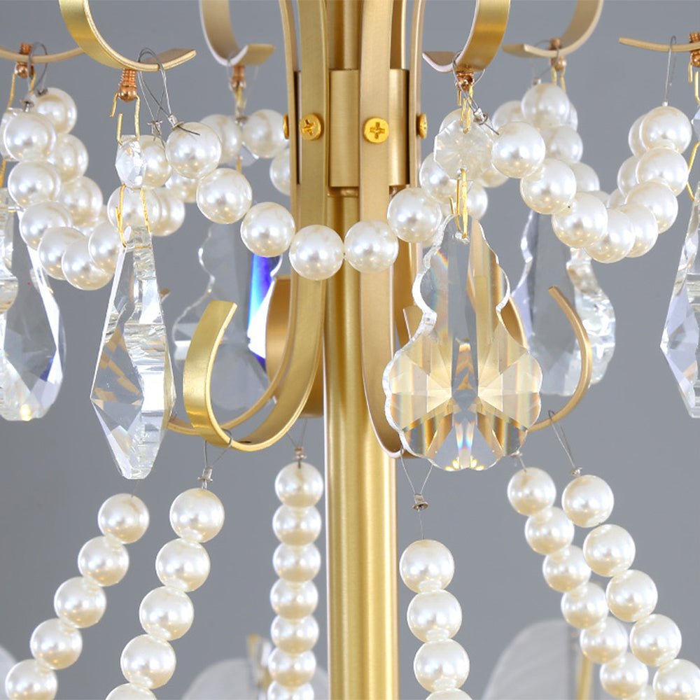 Kristy Suspension Plume Moderne, Cuivre/Verre, Doré, Salon