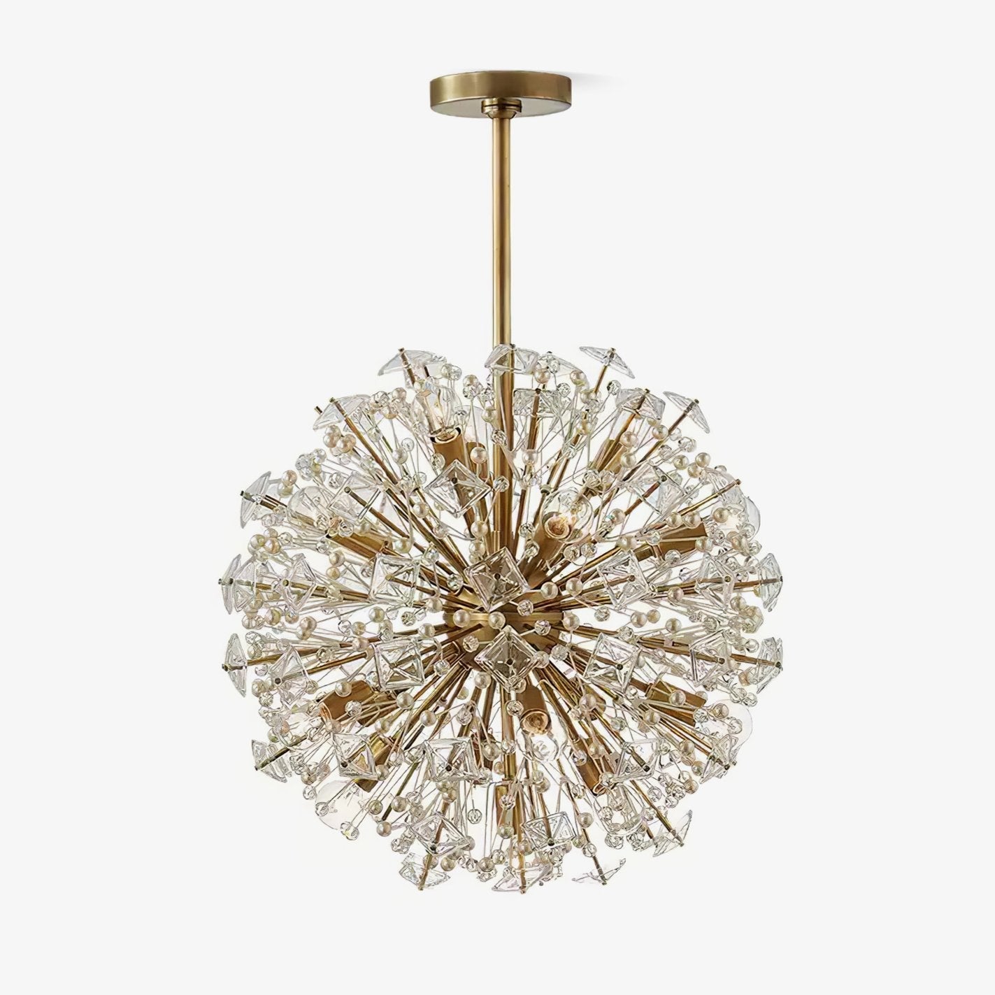 Aurora Chandelier Dickinson Gold Crystal Starburst - Letslighting