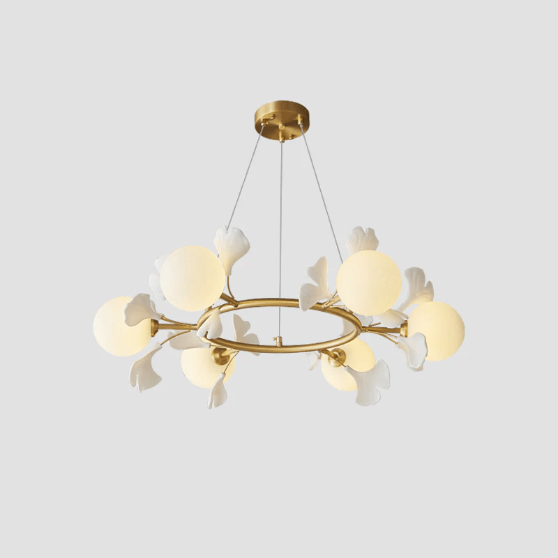 Evenielis Floral Brass Chandelier - Blowlighting