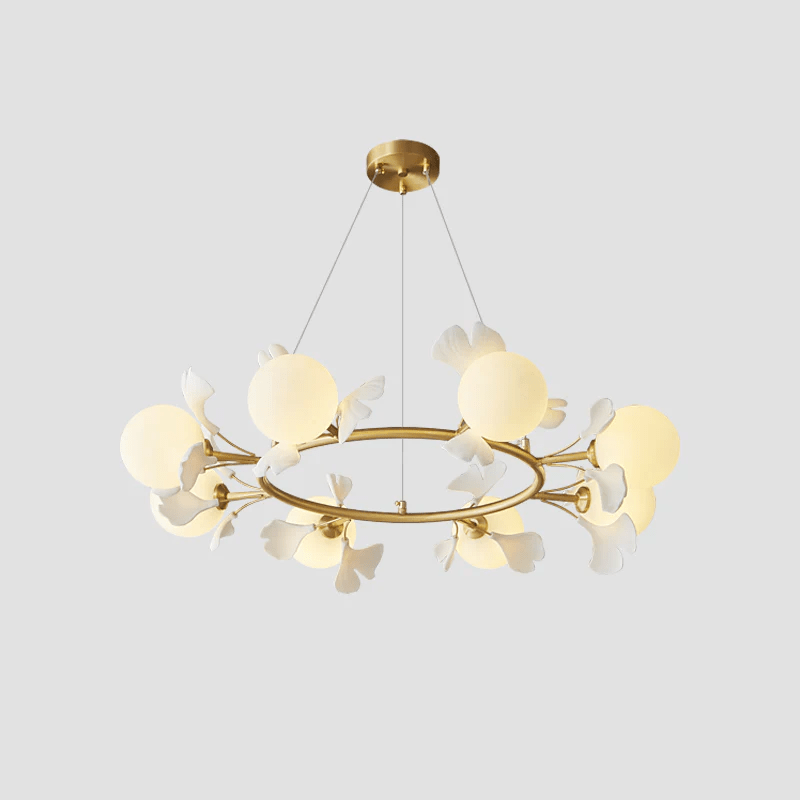 Evenielis Floral Brass Chandelier - Blowlighting