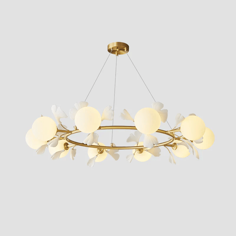 Evenielis Floral Brass Chandelier - Blowlighting