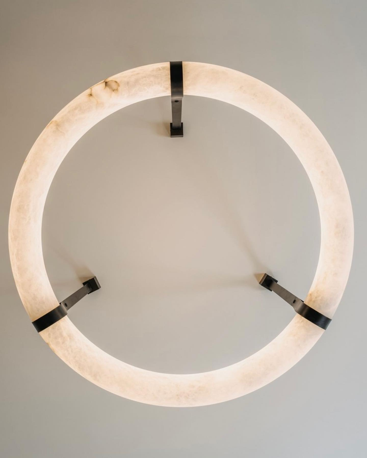 Luste Alabaster Chandeliers Ring Leather Strap Version A - Letslighting