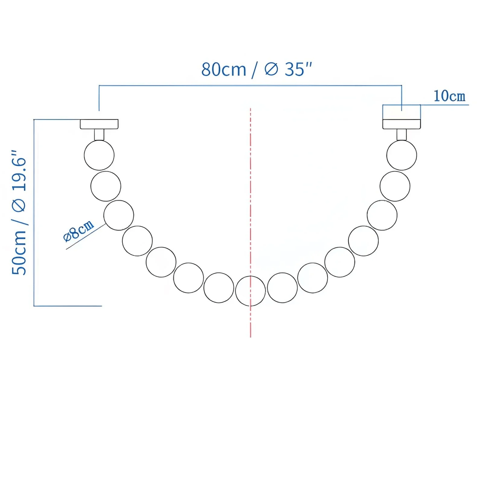 PearlCascade Glass Bead Chandelier - Blowlighting