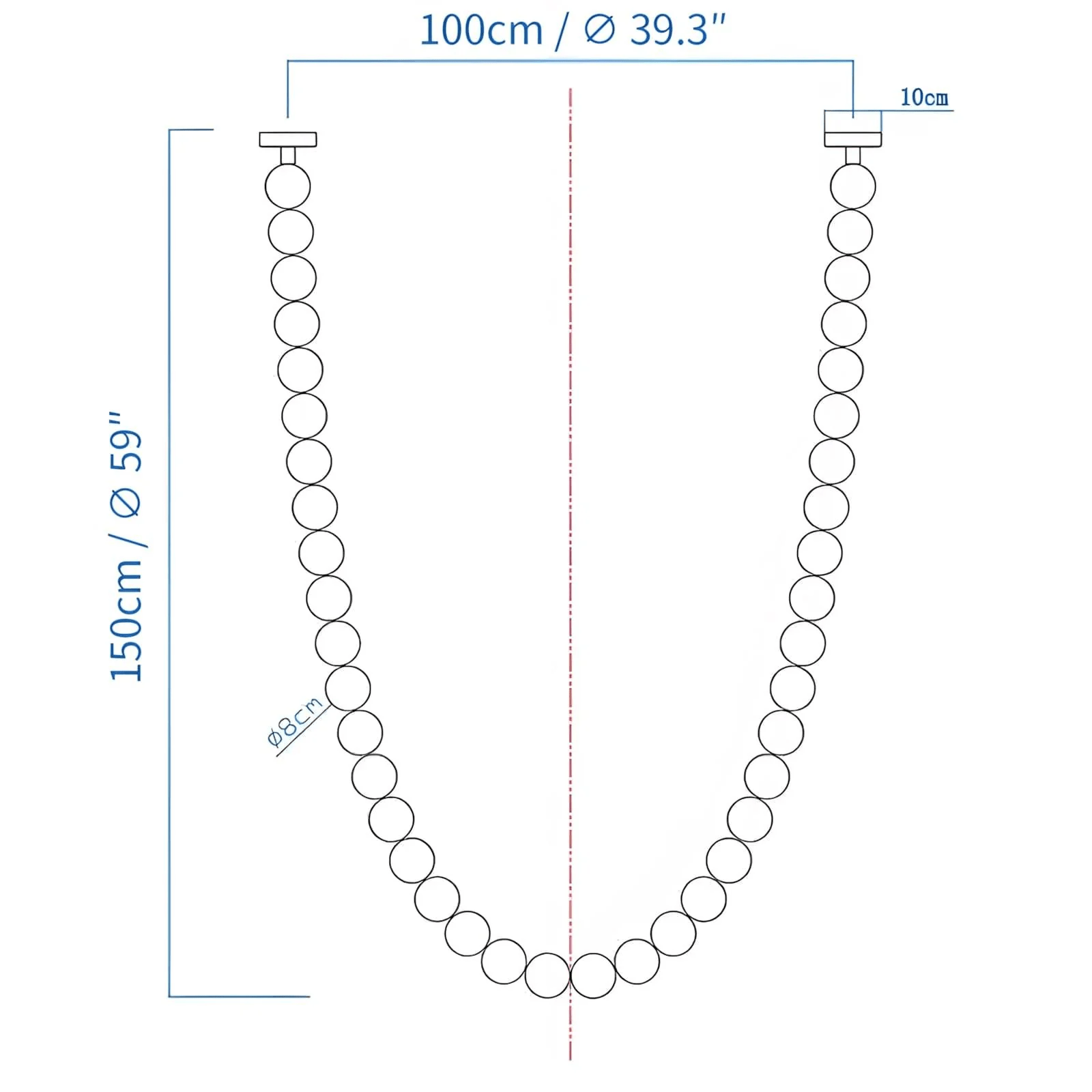 PearlCascade Glass Bead Chandelier - Blowlighting
