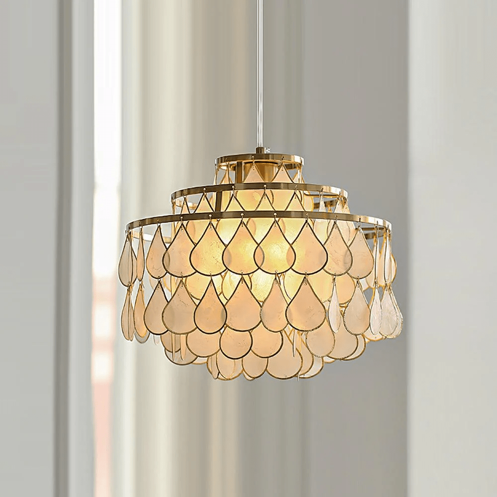 Teardrops Shell Chandelier - Blowlighting