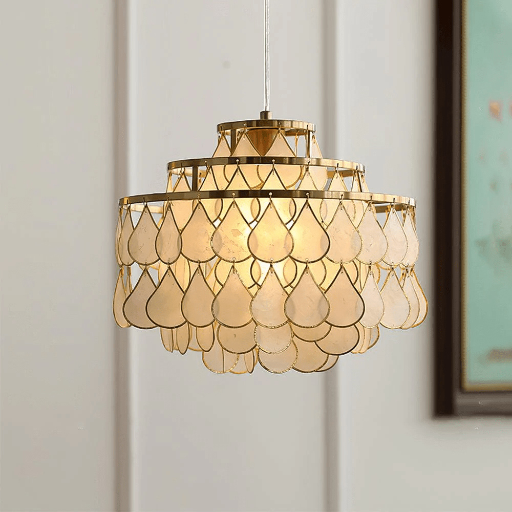 Teardrops Shell Chandelier - Blowlighting