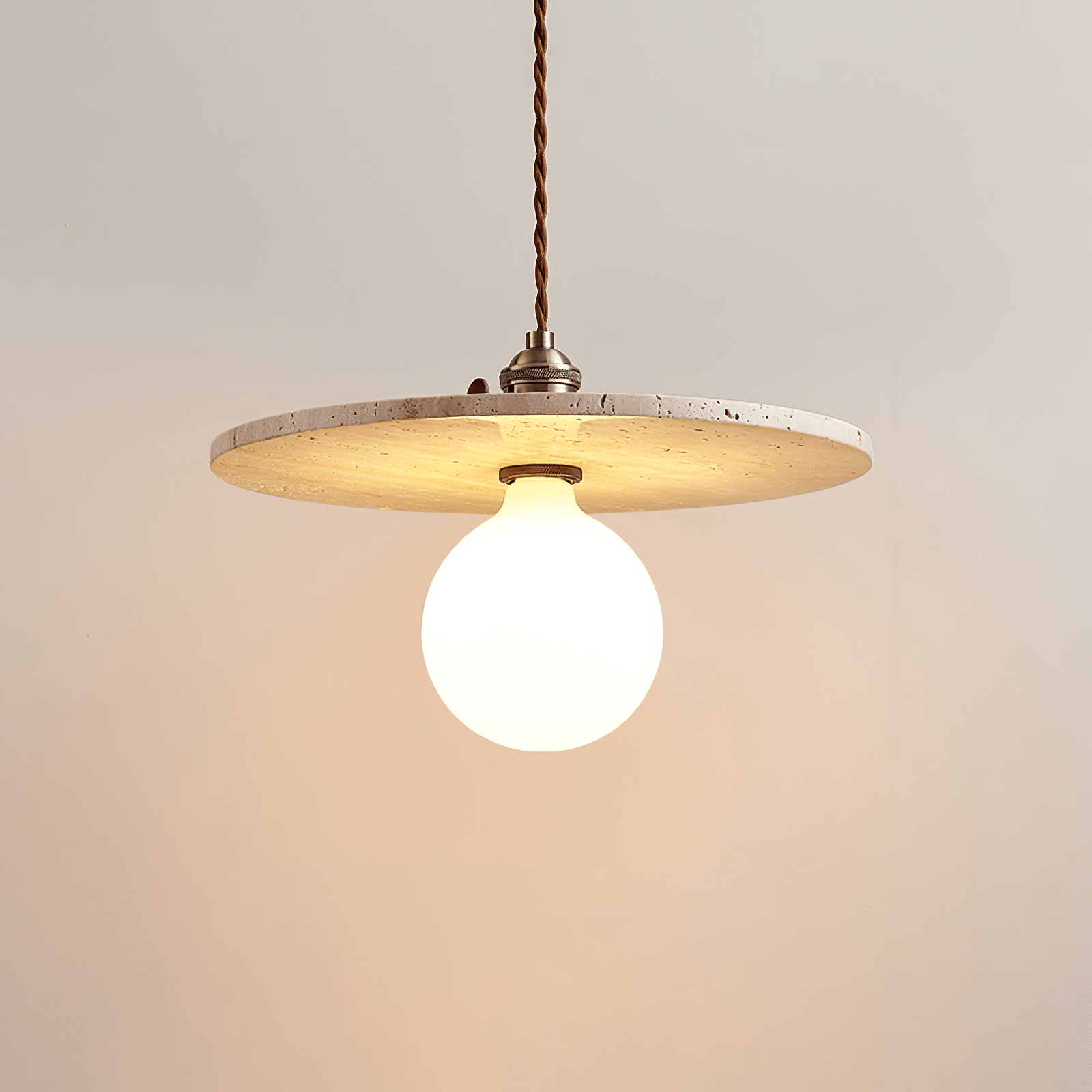 Nico Minimalist Travertine Pendant Light - Letslighting