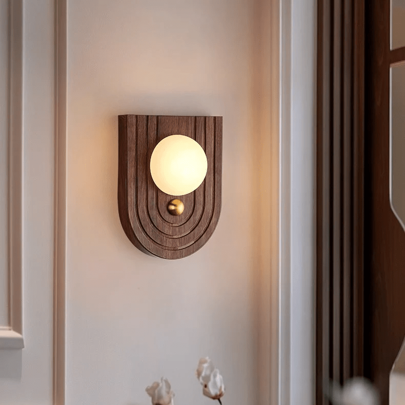Orlin Alabaster Wood Wall Sconce - Letslighting