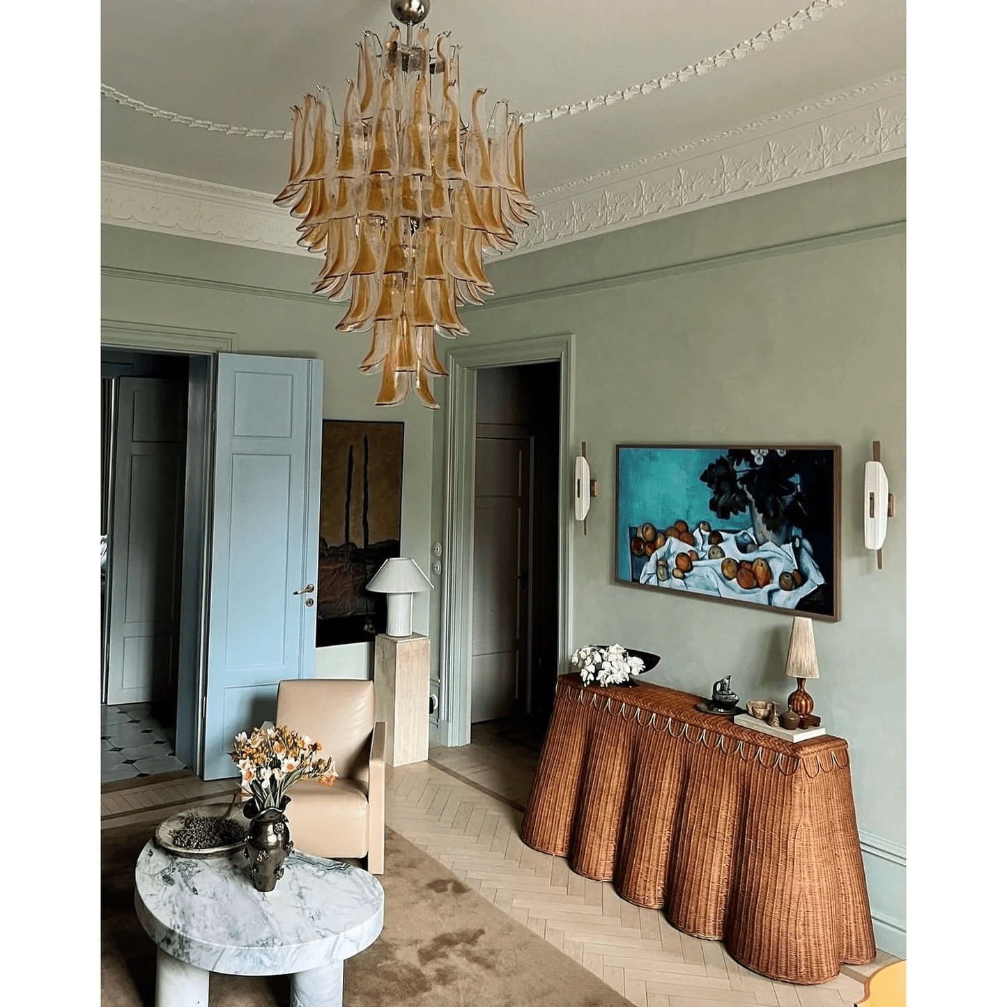 Dravina Suspension en Pétales de Verre