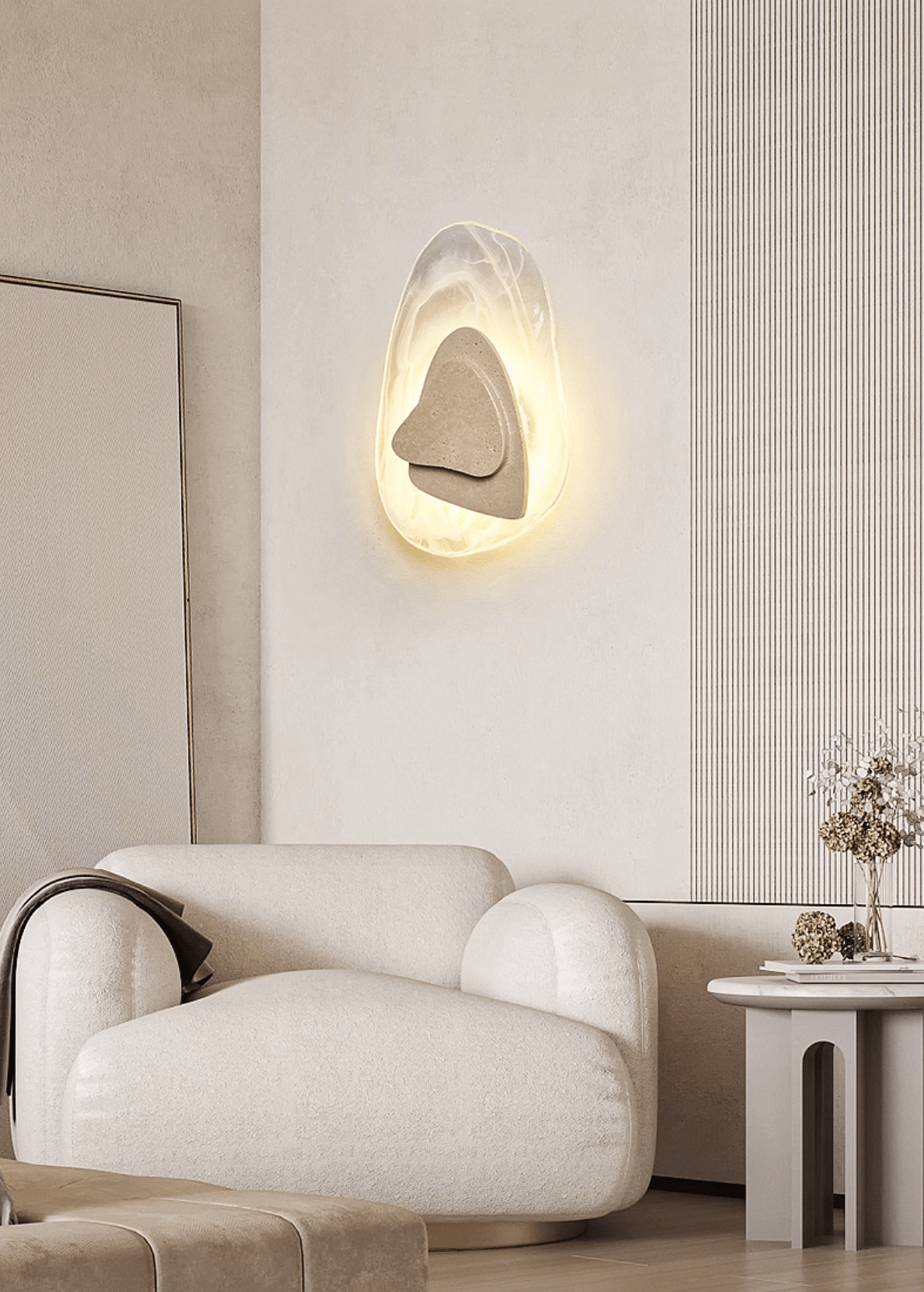 Eira Applique Murale Minimaliste Moderne en Travertin