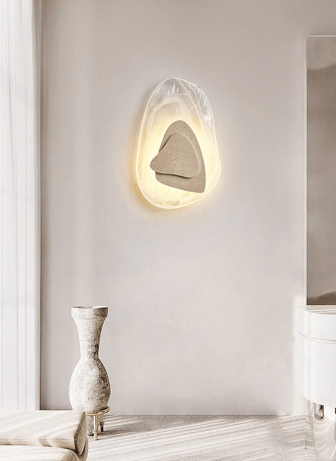 Eira Applique Murale Minimaliste Moderne en Travertin