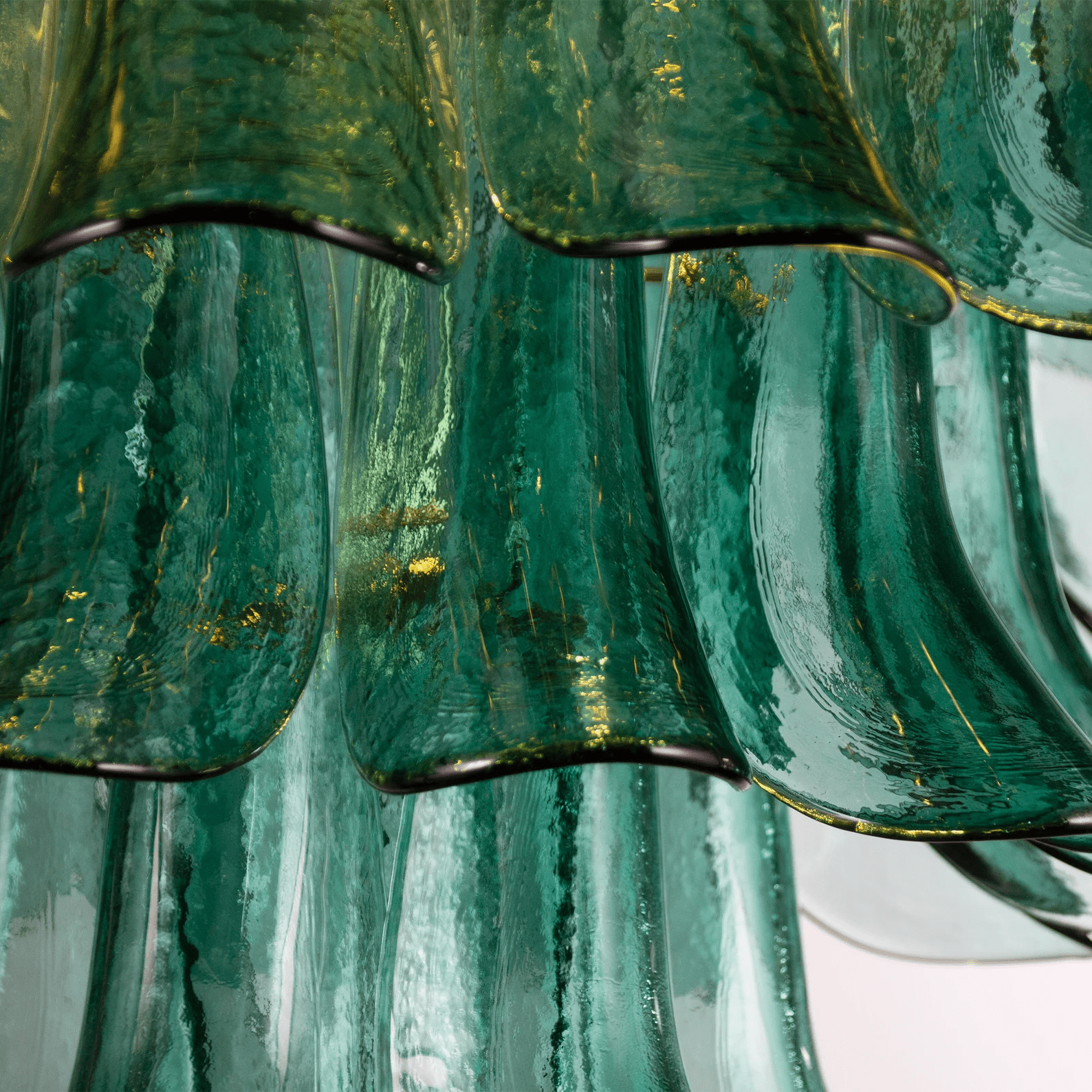 Petali Minimaliste Moderne Verre Métal Lustre