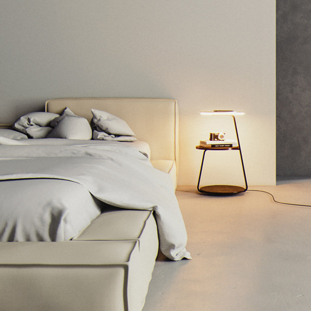 Muto LED Lampadaire Table Moderne, Bois, Salon/Salle à Manger