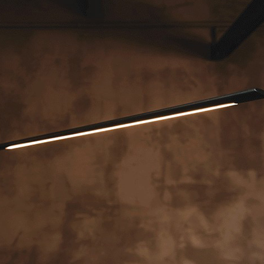 Ray Lampadaire Linéaire Simple, Métal, Noir, Salon/Chambre