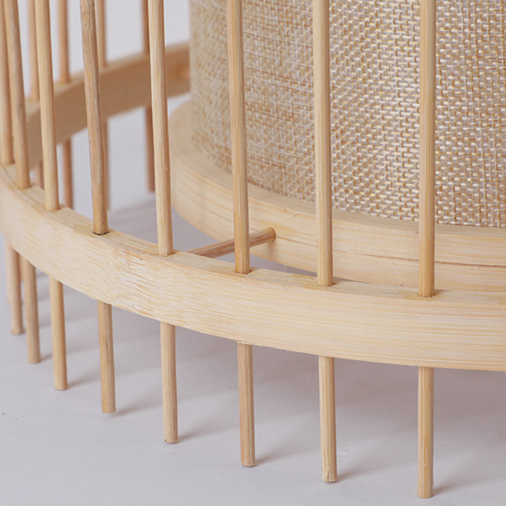 Muto Lampadaire Design Naturel Bois Rotin, Salon/Chambre