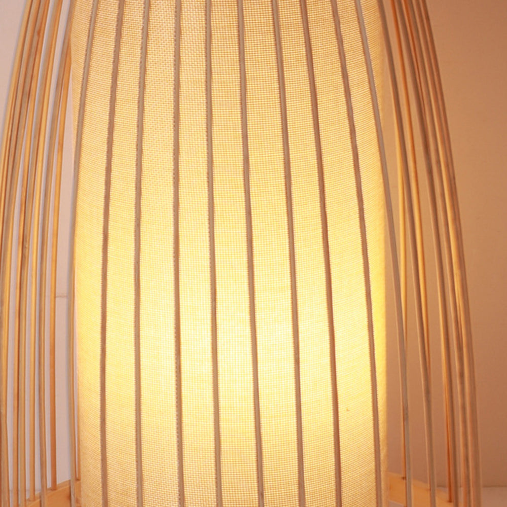 Muto Lampadaire Design Naturel Bois Rotin, Salon/Chambre