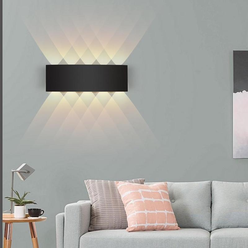 Ray Applique Murale Rectangulaire Moderne Noir/Blanc, Corridor