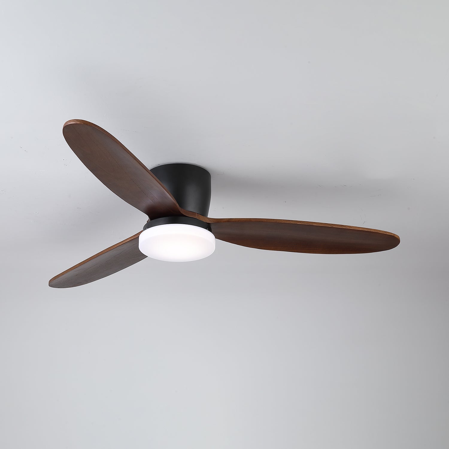 Nocturnus Métal Bois Lumière de Ventilateur de Plafond