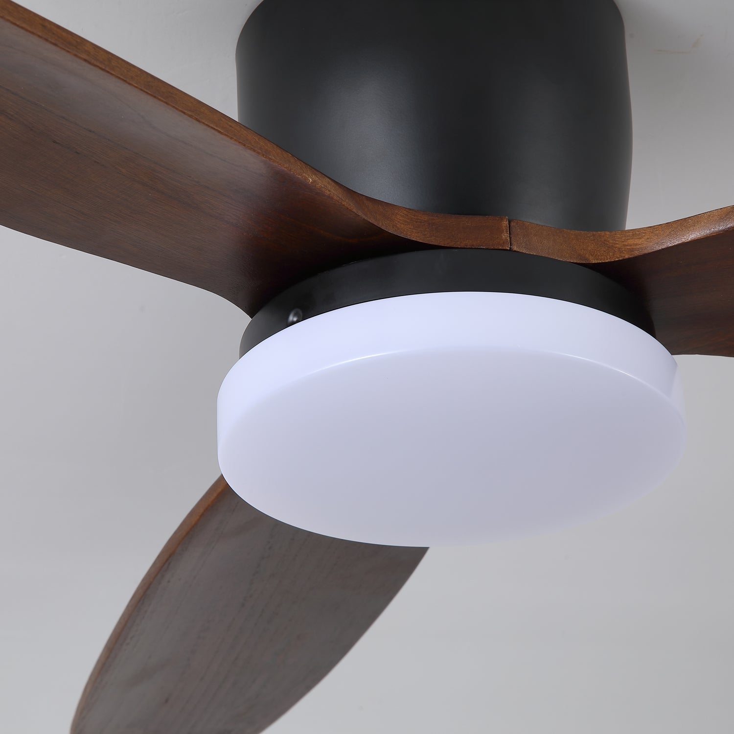 Nocturnus Métal Bois Lumière de Ventilateur de Plafond