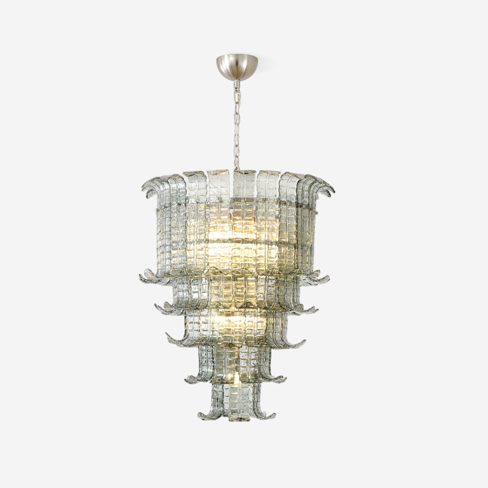 Brasher Chandelier Murano Glass Tiered Elegant - Letslighting