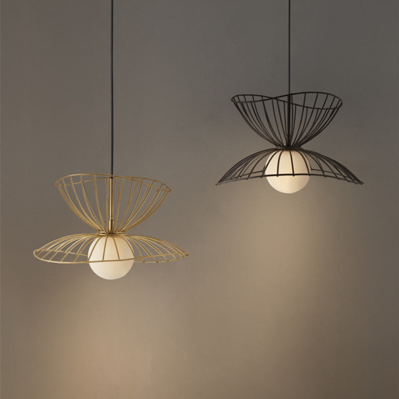 Ritta Luminaires Suspension Vertigo LED Métal Noir/Or Salle à manger