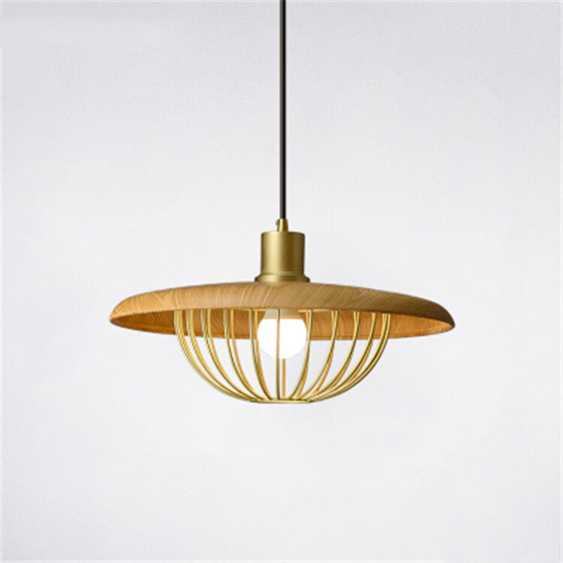 Arisha Suspension Ronde Moderne LED Luxe Métal, Or/Gris/Noir/Marron/Bois, Salon