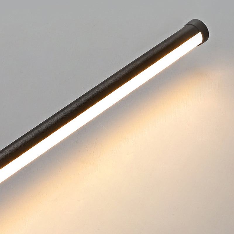 Ray Applique Murale d'Extérieur Minimaliste Linéaire LED, Métal, Noir, Jardin