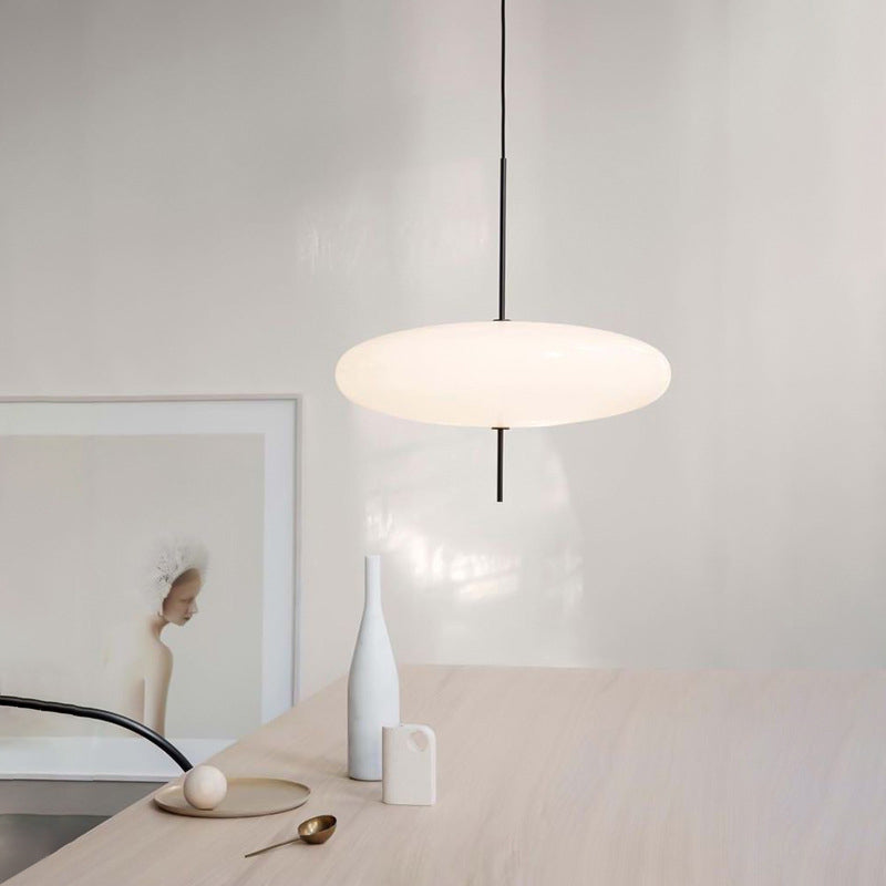 Ritta Pendentif Ovale Nordique Moderne, Blanc