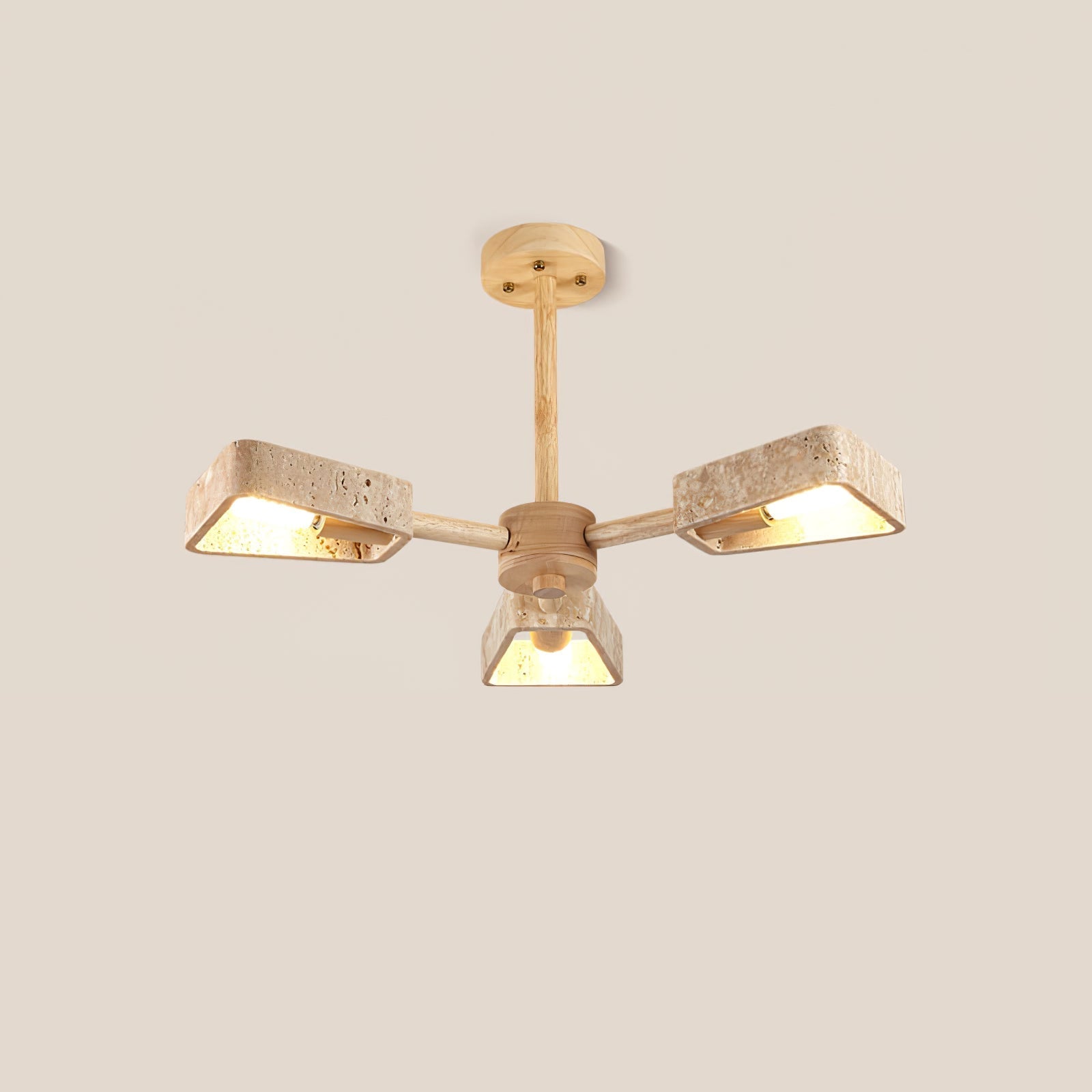 Hedra Travertone Geometric Chandelier - Letslighting