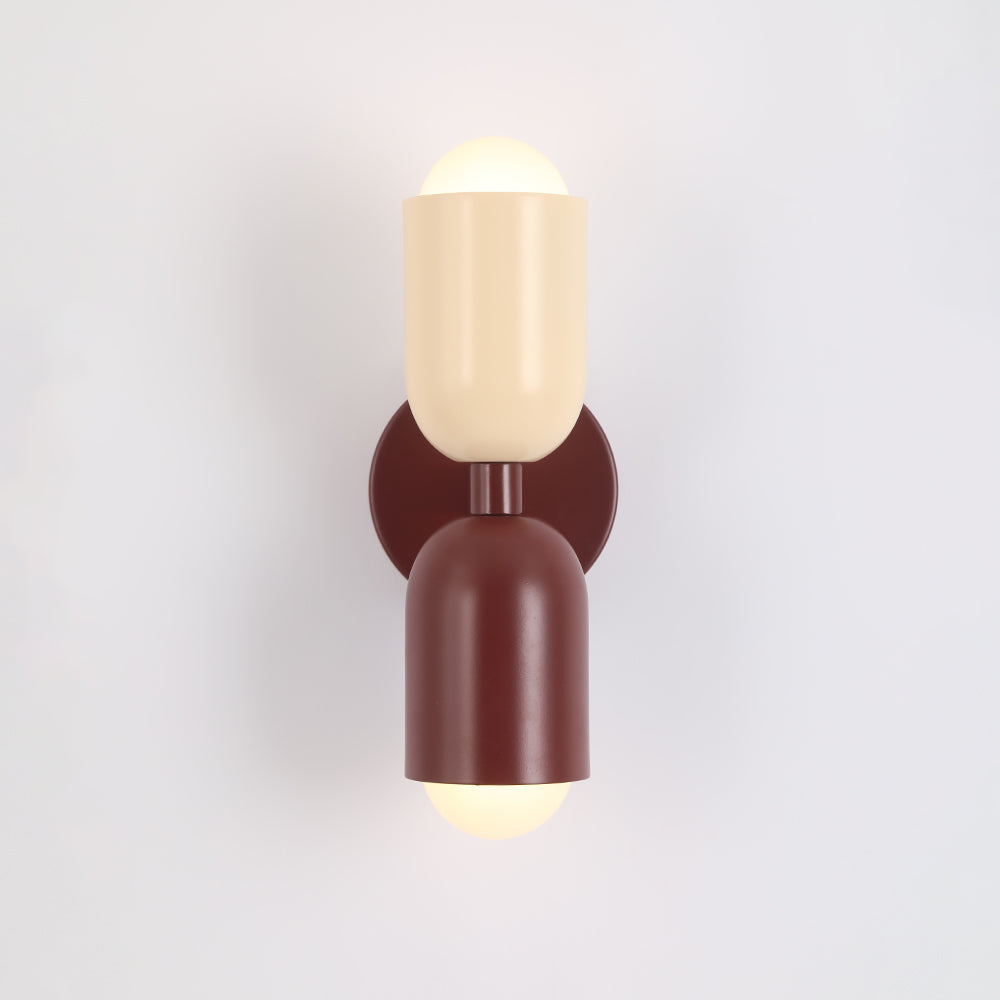 Valentina Applique Murale Cylindre Scandinave Métal Coloré Salon