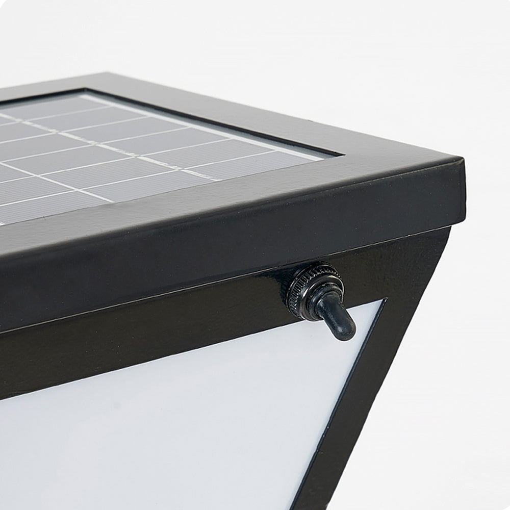 Ray Moderne LED Lampadaire Noir Métal/Verre Allée Exterieur