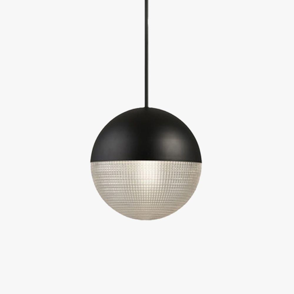 Valentina Suspenison Boule Contemporaine, Métal/Verre, Noir/Or, Bar/Salon/Chambre