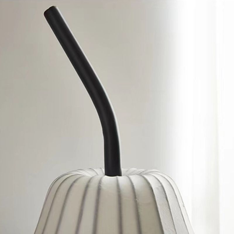 Ritta Lampadaire Poire Art Deco, Métal/Tissu, Beige, Salon
