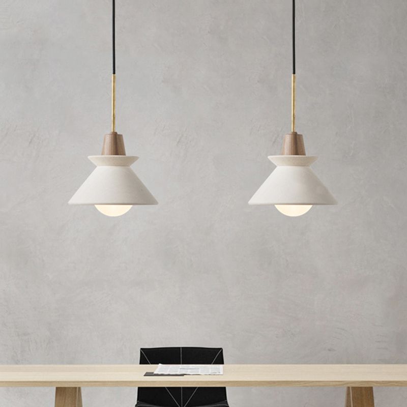 Muto Moderne LED Suspension Blanc Métal Ciment Salon Chambre à Coucher
