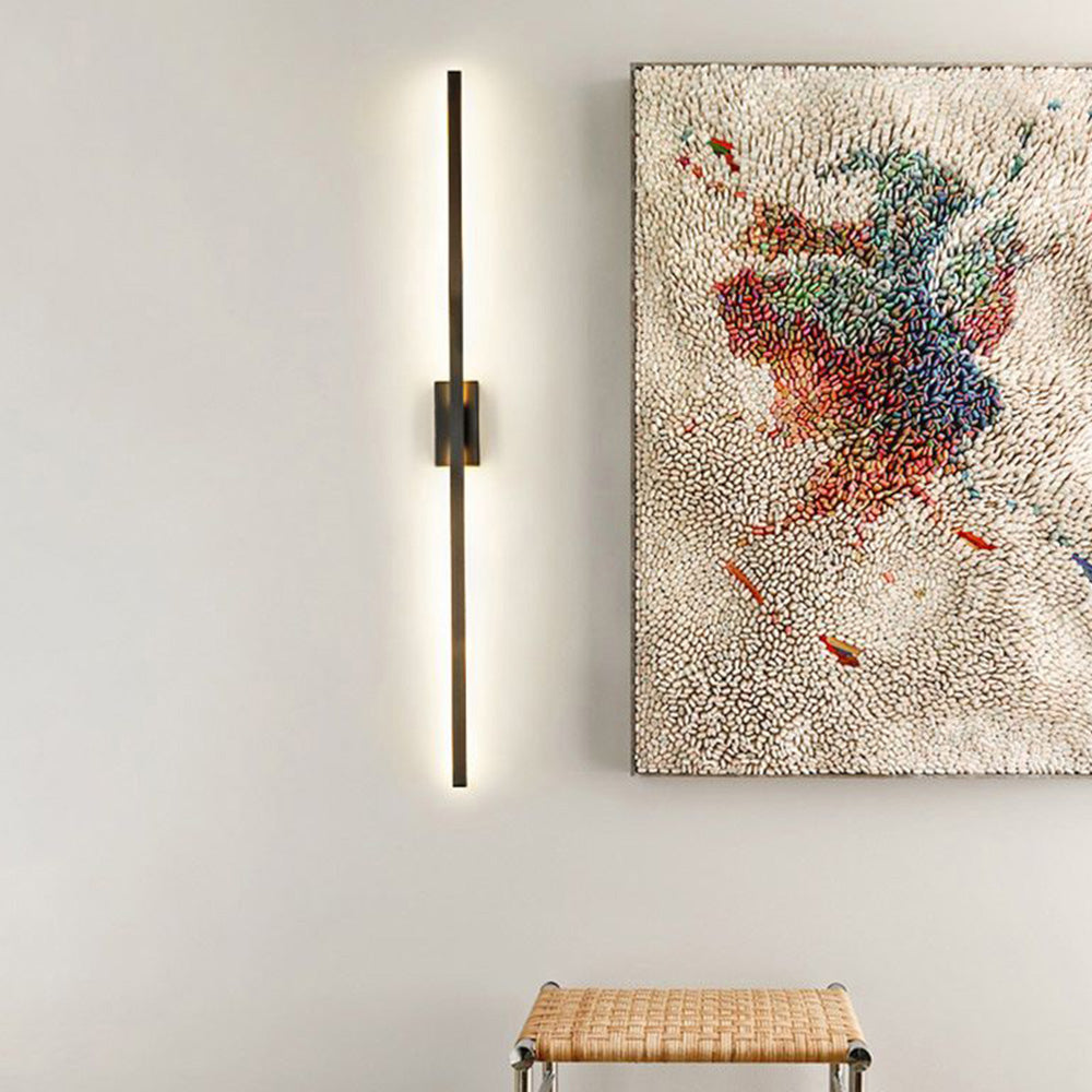 Arisha Longue Intérieur LED Applique Murale Linéaire Moderne Métal Noir Salle de Bain